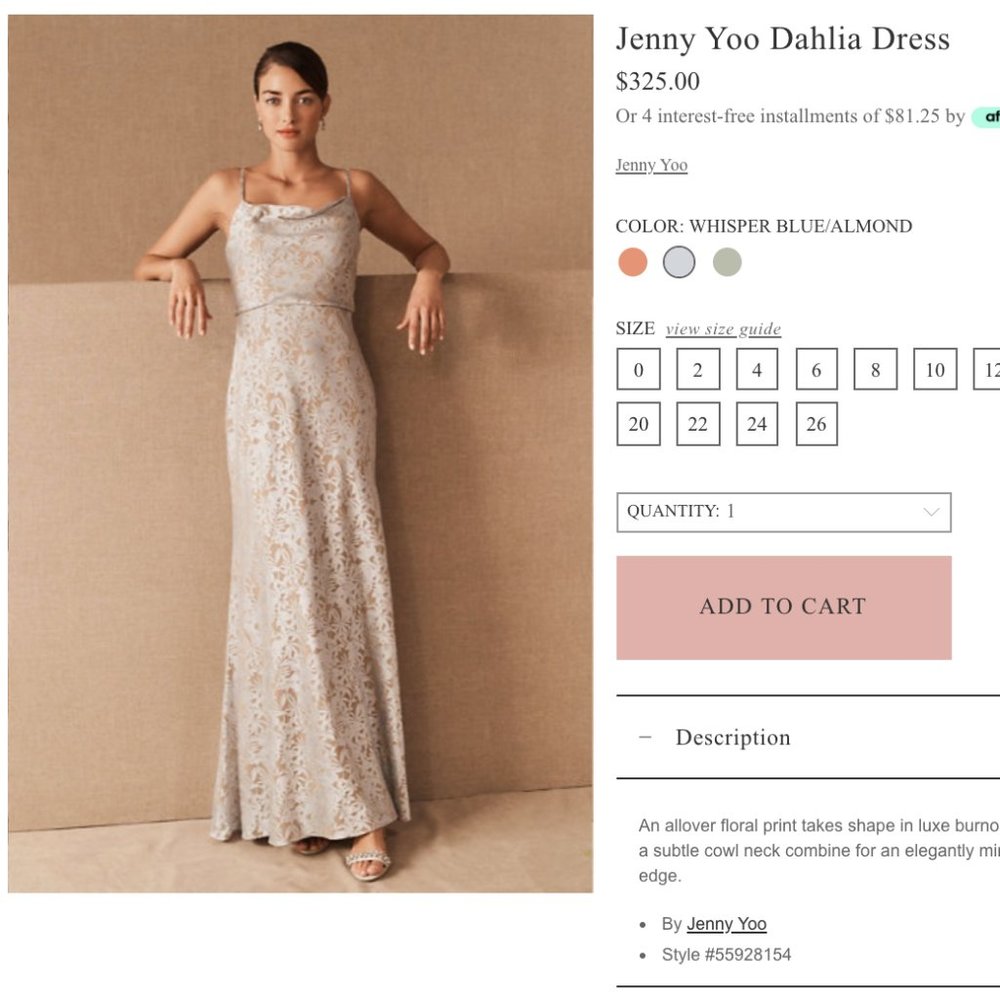 BHLDN Jenny Yoo Dahlia Dress